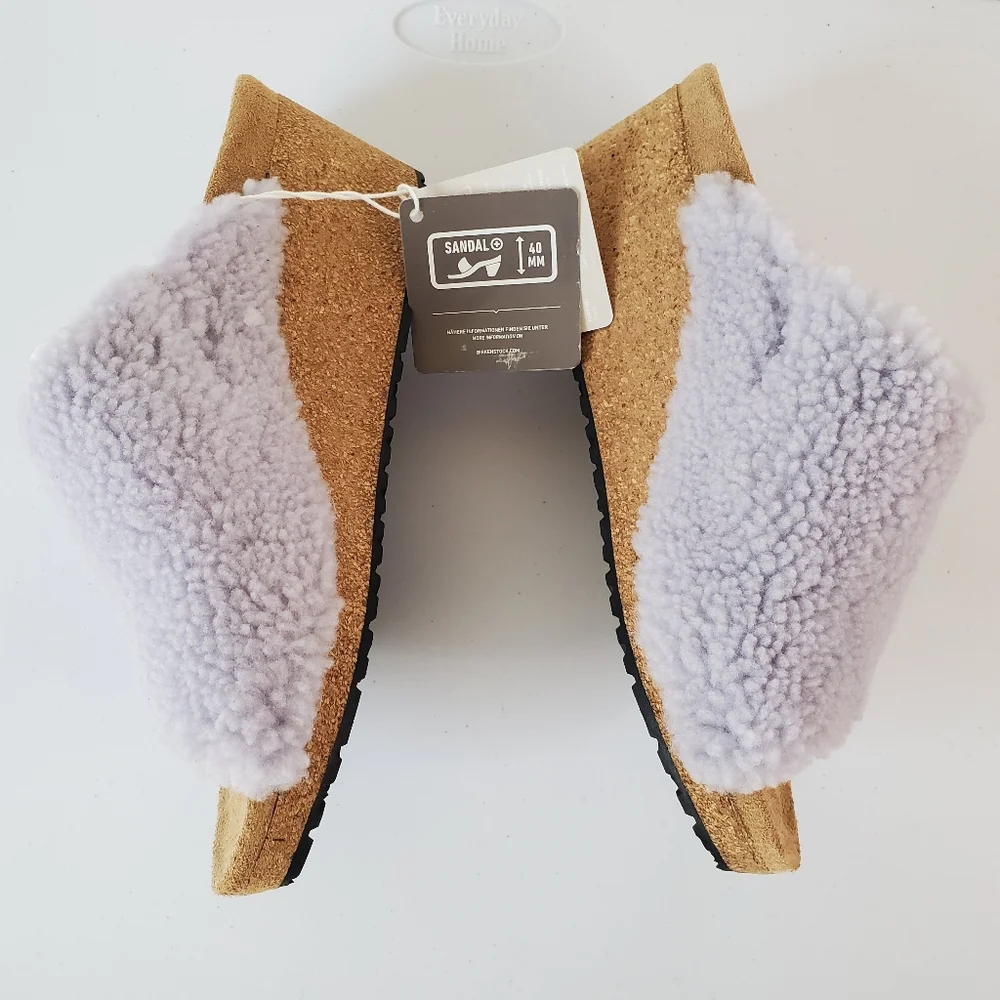 New BIRKENSTOCK Womens NAMIKA TEDDY WEDGE IN LILAC Size 11